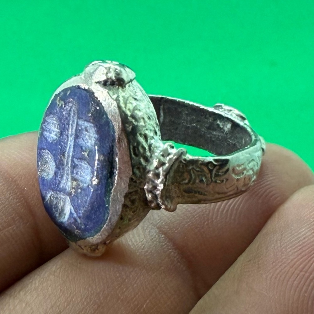 Authentic Old Beautiful Natural Lapis Lazuli Stone A Scorpion Intaglio